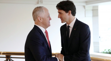 Prime Minister Justin Trudeau meets with Prime Minister of Australia Malcolm Turnbull