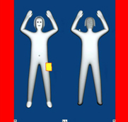 Generic "stick" figure image from full body scan