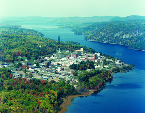 Aerial view of CNL's Chalk River Laboratories