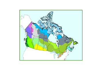 Map of Canada's ecozones