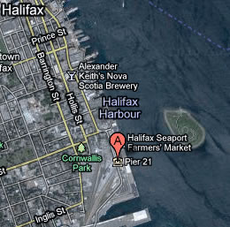 Google map for Pier 21
