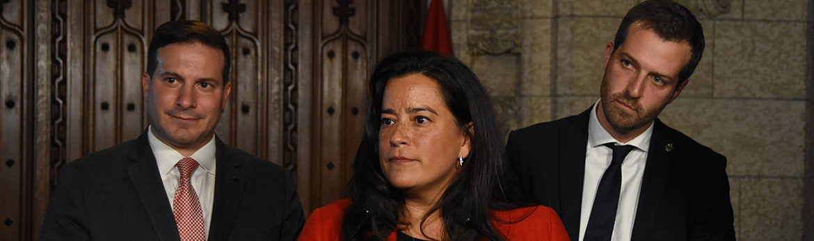 Left to right: Parliamentary Secretary to the Minister of Justice, Marco Mendicino; Minister of Justice and Attorney General of Canada, Jody Wilson-Raybould and Parliamentary Secretary to the Minister of Health, Joël Lightbound