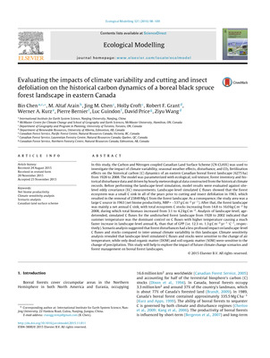 Evaluating the impacts of climate variability and cutting and insect defoliation on the historical carbon dynamics of a boreal black spruce forest landscape in eastern Canada.