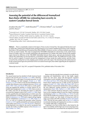 Assessing the potential of the differenced Normalized Burn Ratio (dNBR) for estimating burn severity in eastern Canadian boreal forests.
