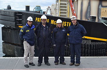 Investigation team of the 2012 fire and fatality on board<br>the tugboat Patrick McAllister