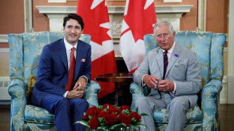 Prime Minister Justin Trudeau meets with the Prince of Wales at Rideau Hall in Ottawa