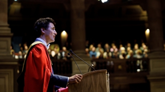 Prime Minister Justin Trudeau receives an honorary degree from the University of Edinburgh