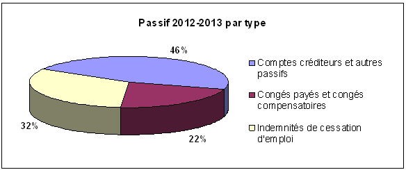 Graphique : Passif 2012-2013 par type