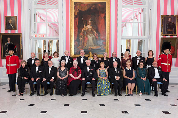 The Governor General, Lieutenant Governors, Territorial Commissioners with Spouses and Partners.  Photo Credit: Sgt Johanie Maheu, Rideau Hall, OSGG