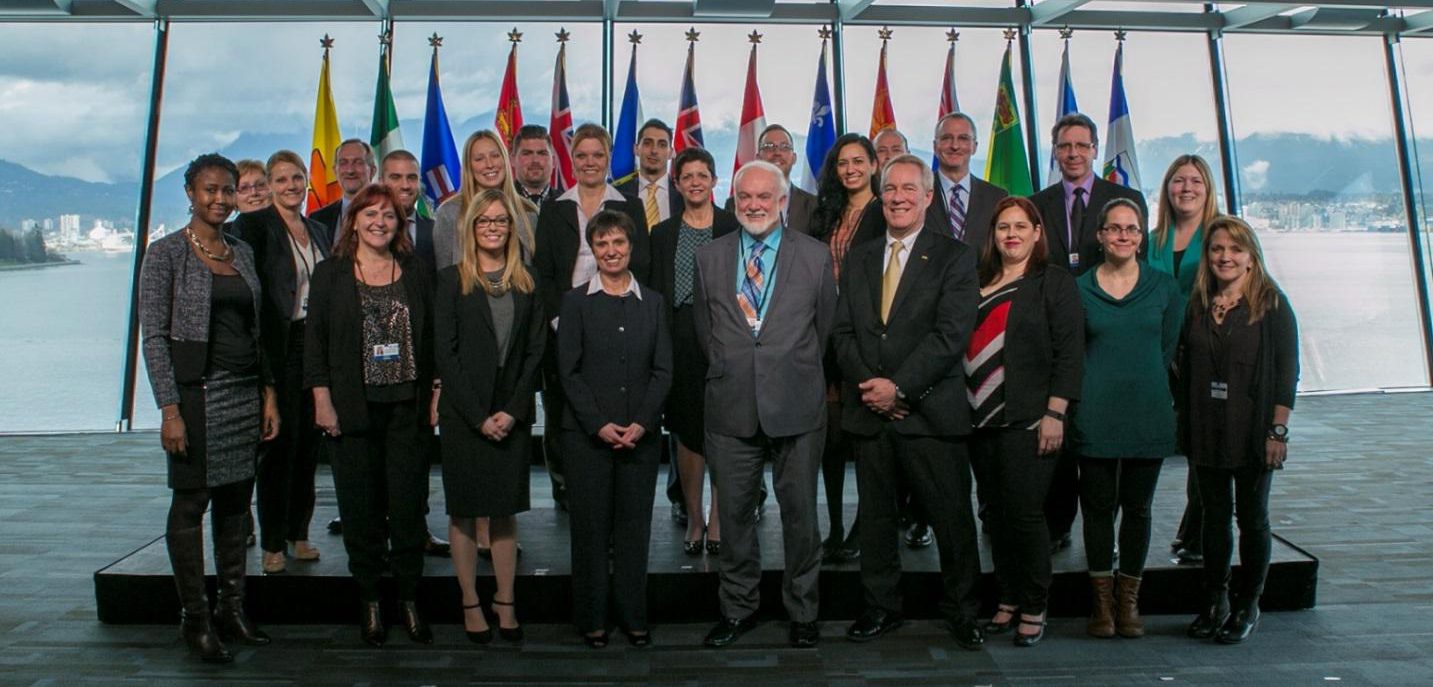 Photo of CICS staff, taken in March 2016 at the First Ministers' Meeting in Vancouver, British Columbia