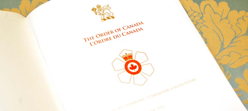 Cérémonie de l'Ordre du Canada