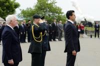 President Enrique Peña Nieto and the Governor General received a 21-gun salute from the 5th Light Artillery Regiment of Canada.