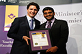 Le premier ministre Justin Trudeau avec Anand Mahadevan