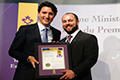 Le premier ministre Justin Trudeau avec Scott Onuczko