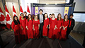 Le premier ministre Justin Trudeau avec le ch?ur d'enfants d'Ottawa