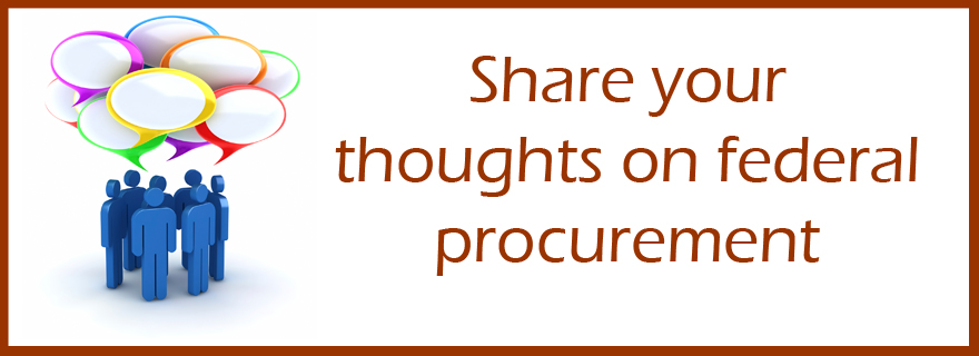 Share your thoughts on federal procurement