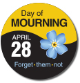 Day of Mourning Commemorative Pin (Forget-me-not)