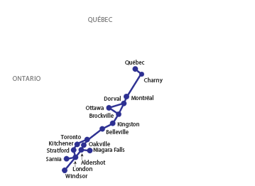 All Québec and Ontario trains