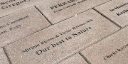 Pavers on the museum grounds.