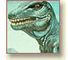 Bouton : Dinosaures. Illustration : Tyrannosaurus rex. Diapositive d'archive S71-116.