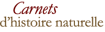 Texte : Logo des Carnets d'histoire naturelle.