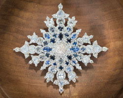 Sapphire Jubilee Snowflake Brooch