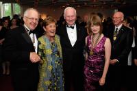 Prior to the evening's performances, Their Excellencies posed with Sarah Polley (right) and Eric Peterson (left), two of the 2013 GGPAA laureates.