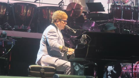 Elton John en spectacle au Centre Vidéotron, le 29 septembre 2018. 