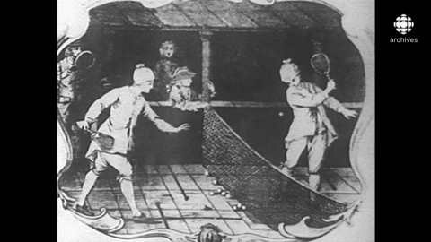 Un tableau représentant le jeu de paume à la cour des rois de France.