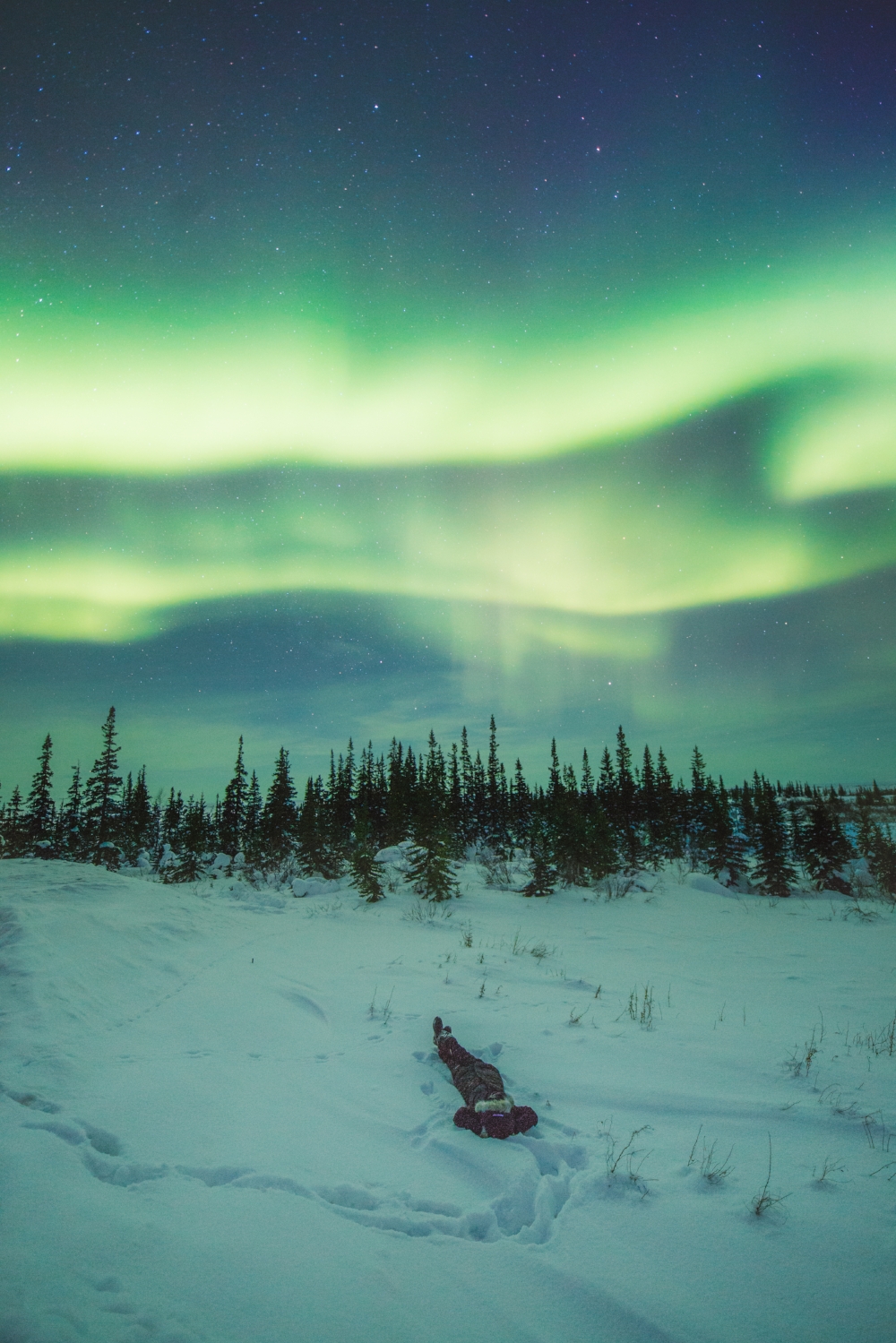 Viewing northern lights in Churchill