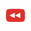 Le logo de YouTube Rewind, composé du symbole de rembobinage dans un rectangle arrondi rouge.