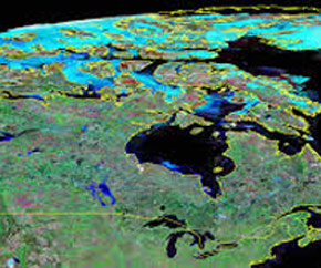 Image satéllite du Canada