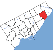 Scarborough-Guildwood in relation to the other Toronto ridings (2015 boundaries).png
