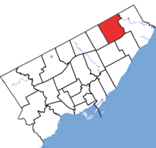 Scarborough North in relation to the other Toronto ridings (2015 boundaries).png