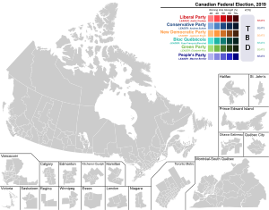 Canada Election 2019 Results Map.svg