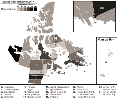 Nunavut general election, 2017 results by riding.svg