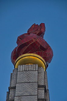 1730 - Nordkorea 2015 - Pjöngjang - Juche Turm (22791978320).jpg