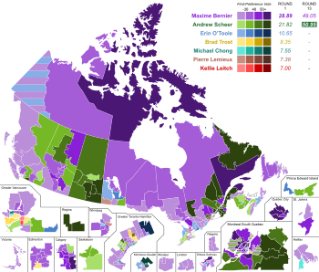 Conservative Party Leadership Election 2017 Map (First Preference).svg