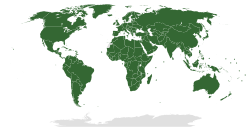 Map showing the member states of the United Nations[a]