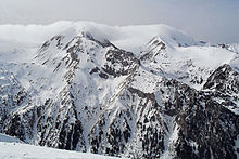 A view of snowy Pirin Mountain