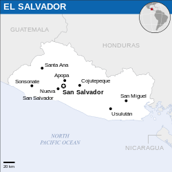 Location of El Salvador