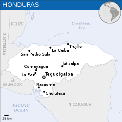 Location of Honduras