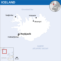 Location of Iceland
