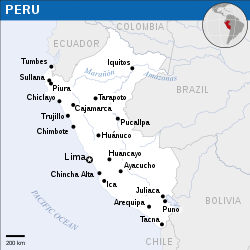 Location of Peru