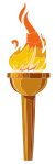 The burning torch, a symbol commonly associated with libertarianism in the United States