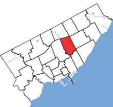 Don Valley East in relation to the other Toronto ridings (2015 boundaries).png