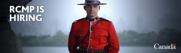 Close up image of a Royal Canadian Mounted Police officer in dress uniform.