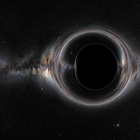 Illustration artistique de l'apparence d'un trou noir. 