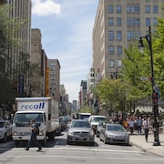 La rue Sainte-Catherine Ouest à Montréal