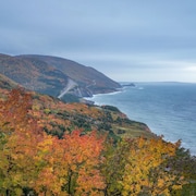 Une photo des couleurs d'automne le long de la piste Cabot, au Cap-Breton